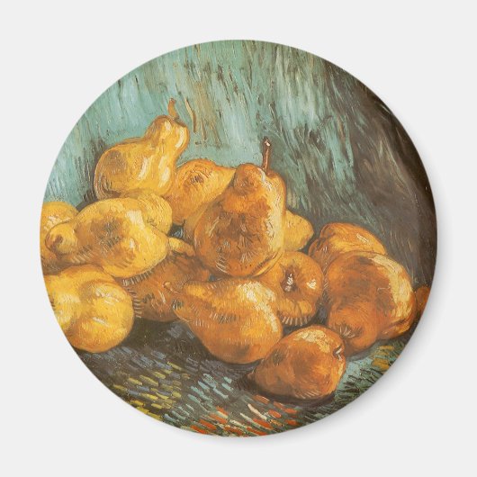 ゴッホの静物画(洋梨とクエン酸) マグネット (正面)