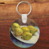 ゴッホの静物画「皿の上のレモン」 キーホルダー (正面)