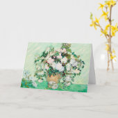 ゴッホの静物画「花瓶のバラ」 カード (黄色い花)