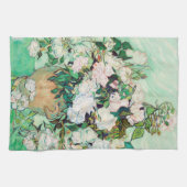ゴッホの静物画「花瓶のバラ」 キッチンタオル (横)