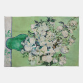 ゴッホの静物画「花瓶のバラ」 キッチンタオル (横)