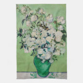 ゴッホの静物画「花瓶のバラ」 キッチンタオル (縦)