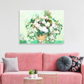 ゴッホの静物画「花瓶のバラ」 キャンバスプリント (インサイチュ (リビング))