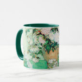 ゴッホの静物画「花瓶のバラ」 マグカップ (正面左)