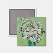ゴッホの静物画「花瓶のバラ」 マグネット (正面/裏面)