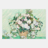 ゴッホの静物画「花瓶のバラ」 ラッピングペーパーシート (正面3)