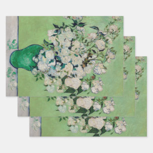 ゴッホの静物画「花瓶のバラ」 ラッピングペーパーシート