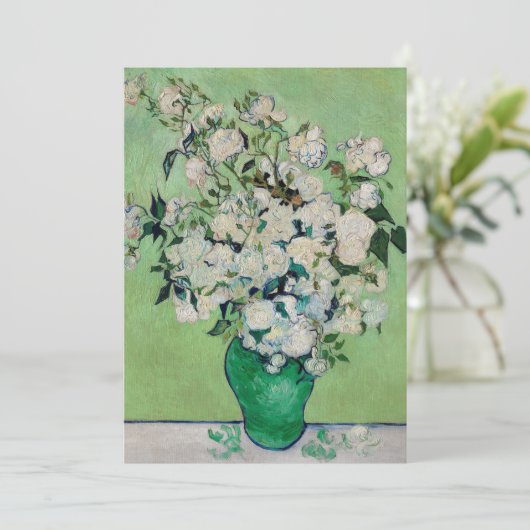 ゴッホの静物画「花瓶のバラ」 招待状 (スタンド正面)