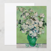 ゴッホの静物画「花瓶のバラ」 招待状 (正面/裏面)