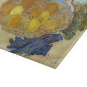 ゴッホの静物画「青い手袋のあるオレンジとレモン」 カッティングボード (角)