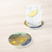 ゴッホの静物画「青い手袋のあるオレンジとレモン」 コースター (側面)
