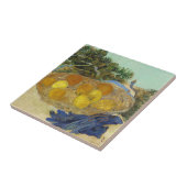 ゴッホの静物画「青い手袋のあるオレンジとレモン」 タイル (側面)