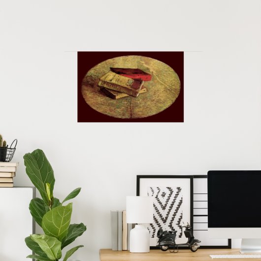 ゴッホの静物画「3冊の本」 ポスター (ホームオフィス)