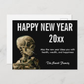 ゴッホの骸骨からおめでとう　新年 ポストカード (正面/裏面)