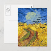 ゴッホの麦畑印象派絵画 ポストカード (正面/裏面)