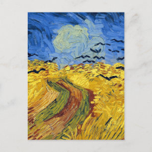 ゴッホの麦畑印象派絵画 ポストカード