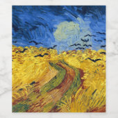 ゴッホの麦畑印象派絵画 ワインラベル (シングルラベル)