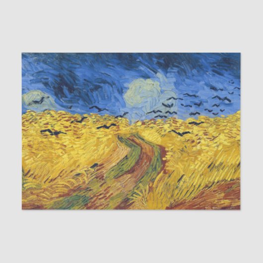 ゴッホの麦畑印象派絵画 薄葉紙 (正面)
