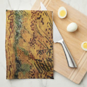 ゴッホの麦畑 キッチンタオル (四つ折り)