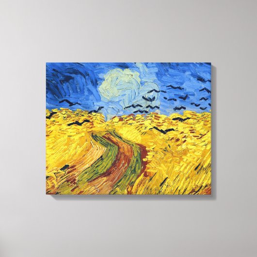 ゴッホの麦畑 印象派の絵画 キャンバスプリント (正面)