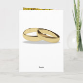 ゴッホの黄色い花のお洒落な結婚式は個人化なります カード (裏面)