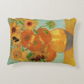 ゴッホの12本のひまわりが入った花瓶 アクセントクッション (裏面)