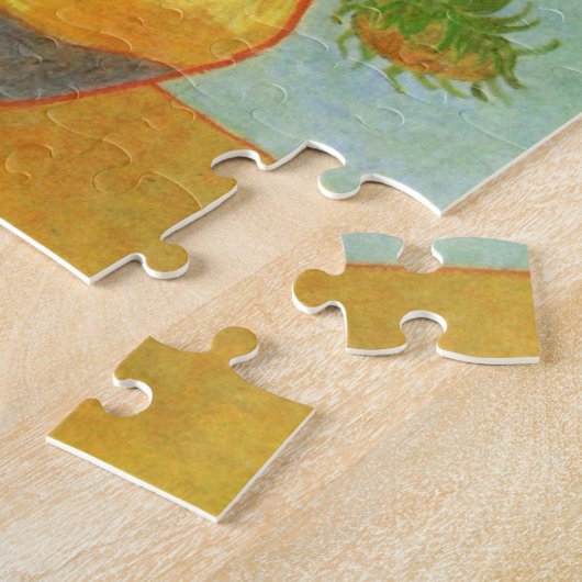 ゴッホの12本のひまわりが入った花瓶 ジグソーパズル (側面)