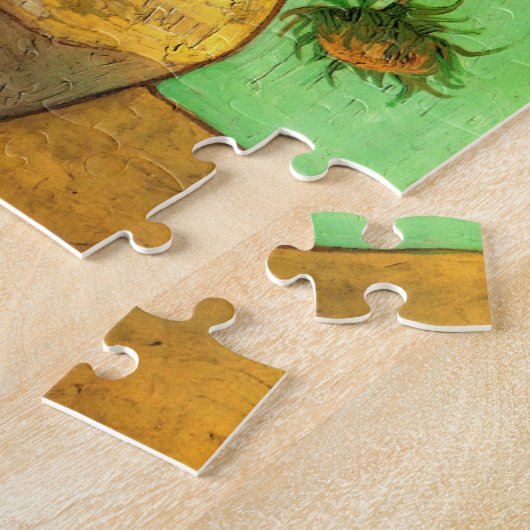 ゴッホの12本のひまわりが入った花瓶 ジグソーパズル (側面)