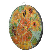 ゴッホの12本のひまわりが入った花瓶 ダーツボード (正面右)