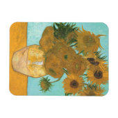 ゴッホの12本のひまわりが入った花瓶 マグネット (横)