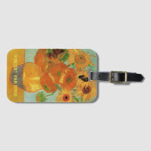 ゴッホの12本のひまわりが入った花瓶 ラゲッジタグ (正面横)