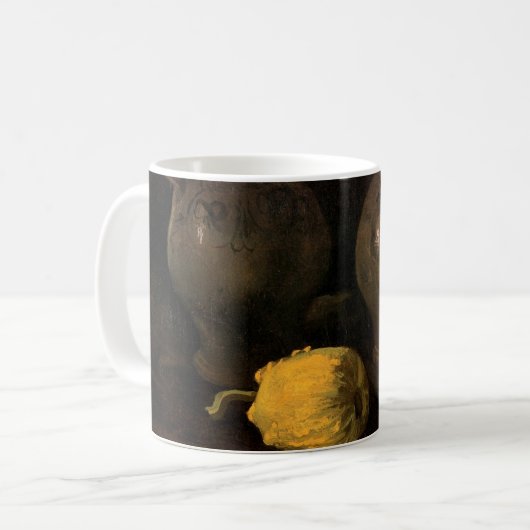 ゴッホの2つの壺と2つのカボチャ コーヒーマグカップ (正面左)