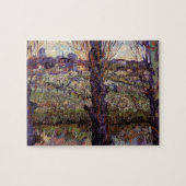 ゴッホの「アルルで咲く果樹園」 ジグソーパズル (横)