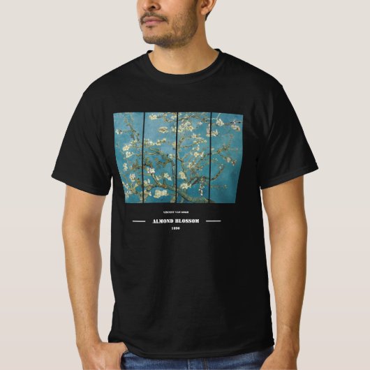 ゴッホの「アーモンドの花」Tシャツ Tシャツ (正面)