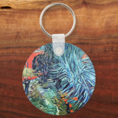 ゴッホの『オーベールのガシェ博士の庭』 キーホルダー (正面)