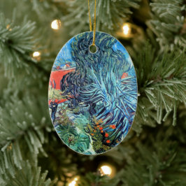 ゴッホの『オーベールのドクター・ガシェの庭』 セラミックオーナメント