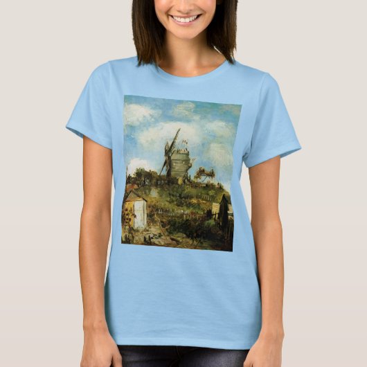 ゴッホの「ガレットの水車小屋」 Tシャツ (正面)