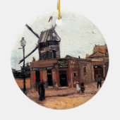 ゴッホの「ガレットの水車」 セラミックオーナメント (裏面)