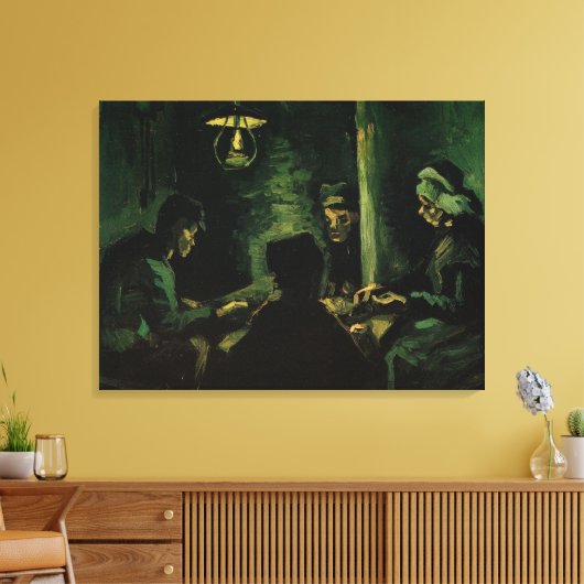 ゴッホの『ジャガイモを食べる人々』の習作 キャンバスプリント (インサイチュ (リビング))