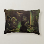 ゴッホの《ジャガイモを食べる人々》 アクセントクッション (裏面)