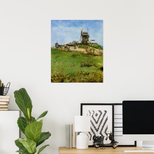 ゴッホの「ムーラン・ド・ラ・ギャレット」 ポスター (ホームオフィス)