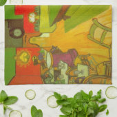 ゴッホの「夜のカフェ」 キッチンタオル (折り畳み)