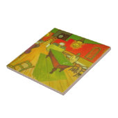 ゴッホの「夜のカフェ」 タイル (側面)