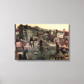 ゴッホの「家々の屋根と裏側」 キャンバスプリント (正面)