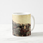 ゴッホの「家の屋根と裏側」 コーヒーマグカップ (正面右)