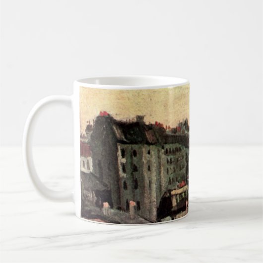 ゴッホの「家の屋根と裏側」 コーヒーマグカップ (左)