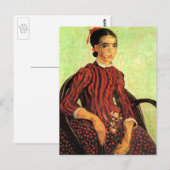 ゴッホの「座るラ・ムスメ」 ポストカード (正面/裏面)