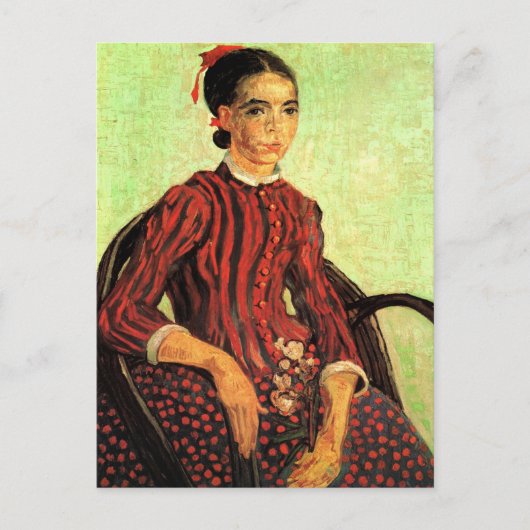 ゴッホの「座るラ・ムスメ」 ポストカード (正面)