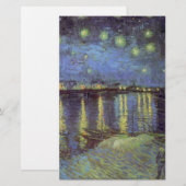 ゴッホの『星の夜』 便箋 (正面/裏面)