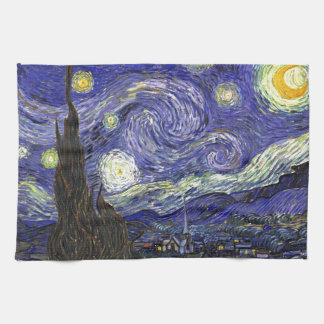 ゴッホの「星月夜」 キッチンタオル
